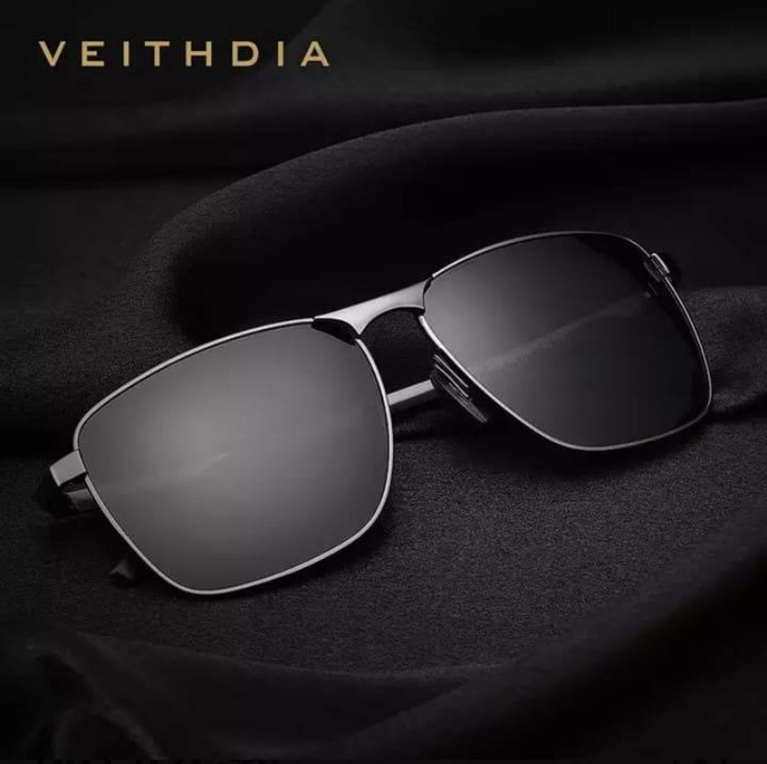 VEITHDIA Original Brand Men's Vintage Square Sunglasses Polarized UV400 Lens Eyewear Accessories Male Sun Glasses For Men/Women V2462